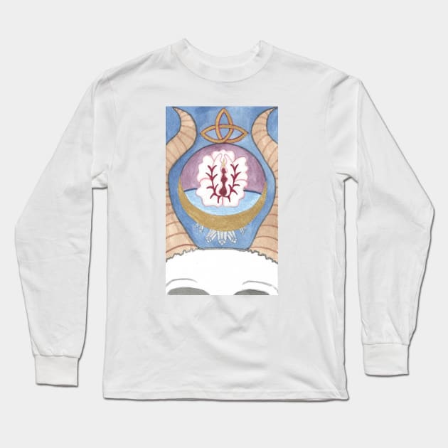 The High Priestess Tarot Card Long Sleeve T-Shirt by ArtistTanzenLilly